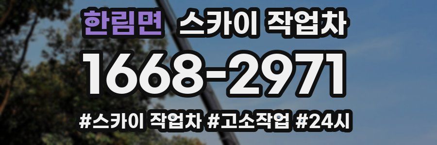 한림면 스카이 작업차