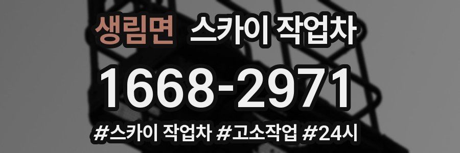 생림면 스카이 작업차