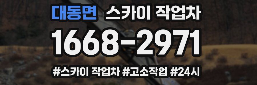 대동면 스카이 작업차