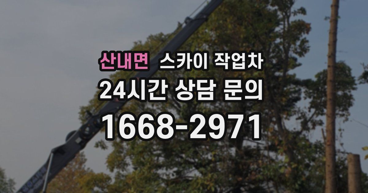 산내면 스카이 작업차
