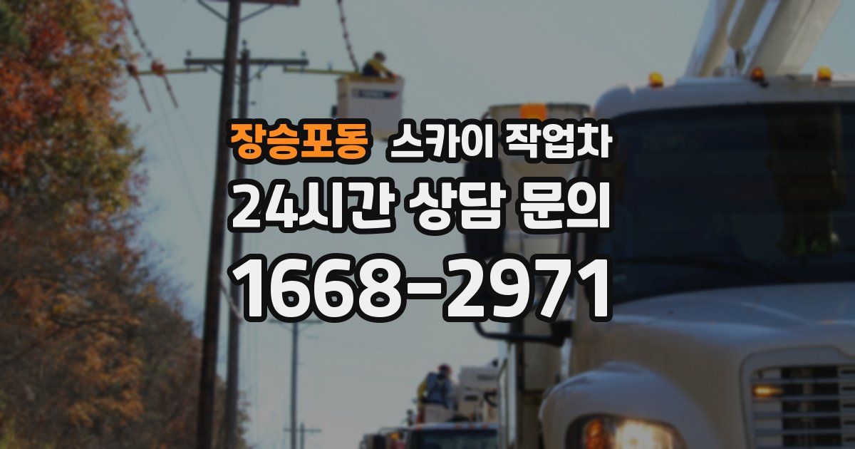 장승포동 스카이 작업차