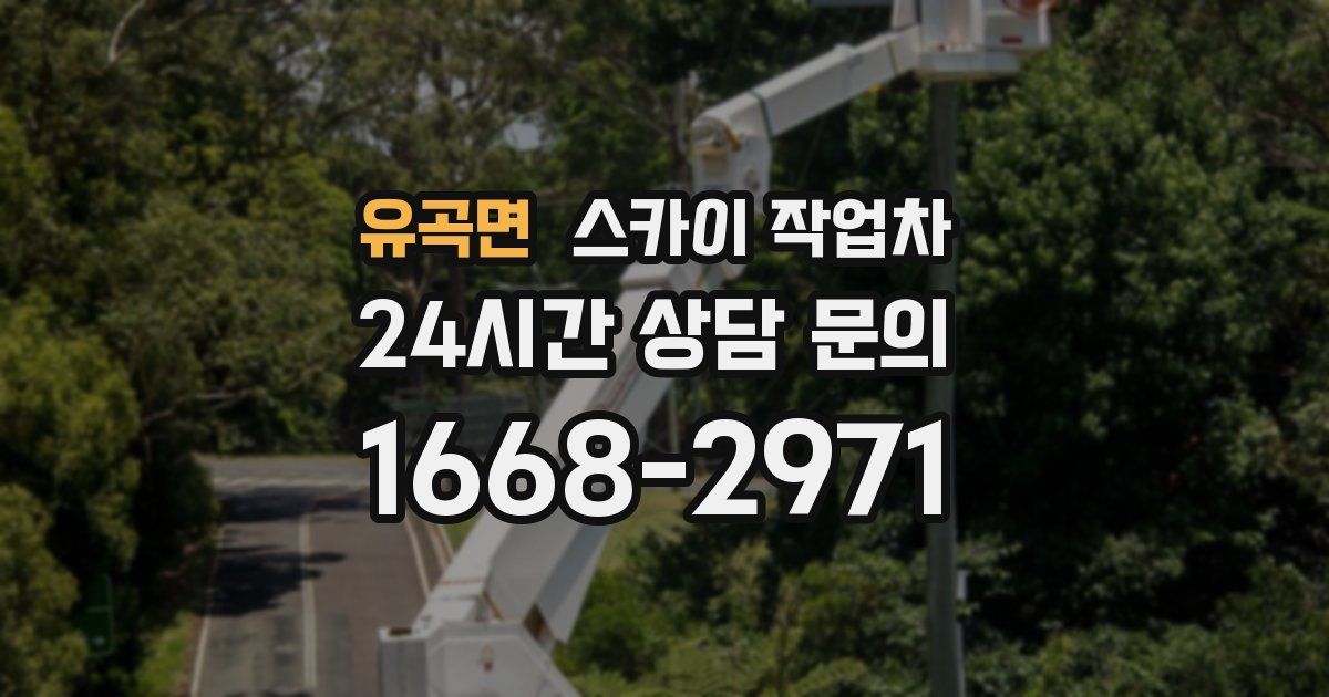 유곡면 스카이 작업차