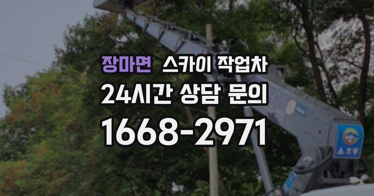 장마면 스카이 작업차