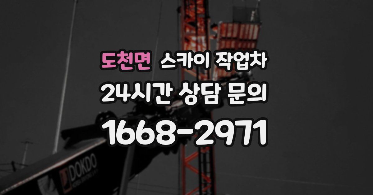 도천면 스카이 작업차