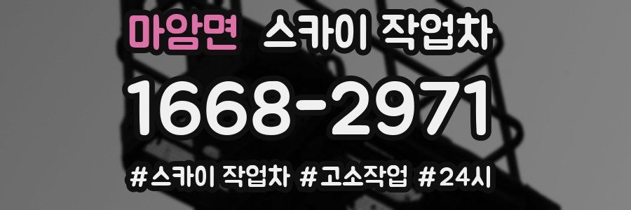 마암면 스카이 작업차