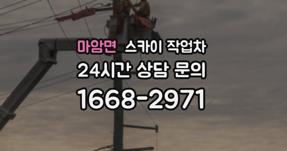 마암면 스카이 작업차