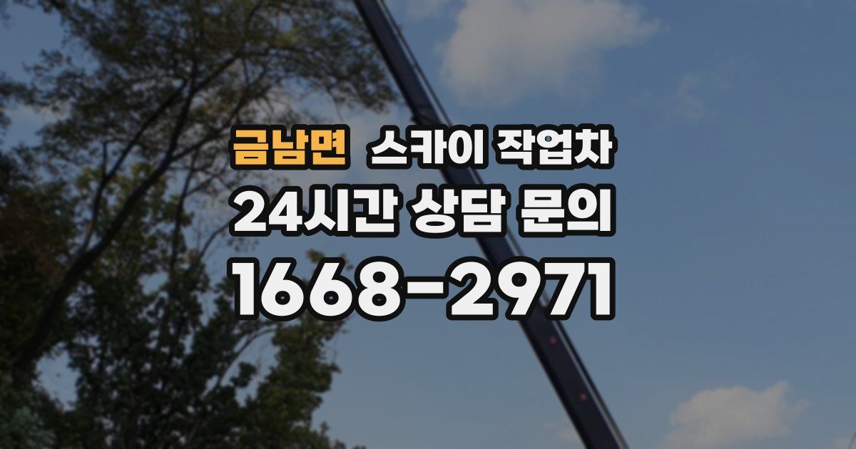 금남면 스카이 작업차