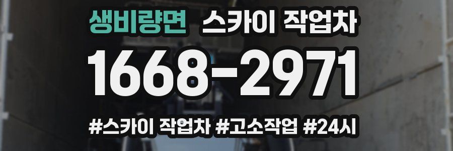 생비량면 스카이 작업차