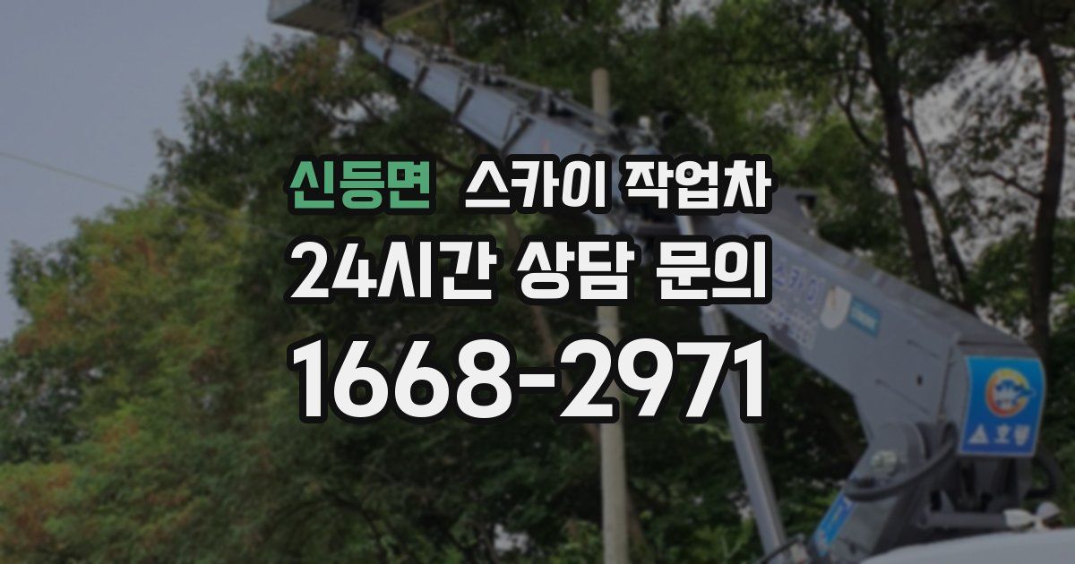 신등면 스카이 작업차