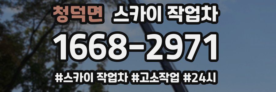 청덕면 스카이 작업차