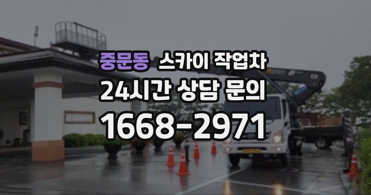 중문동 스카이 작업차