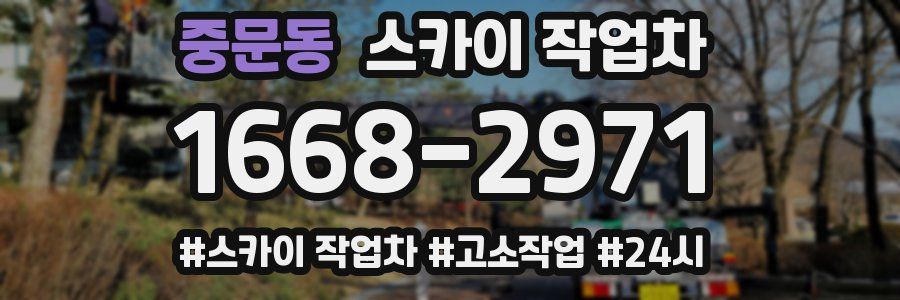 중문동 스카이 작업차