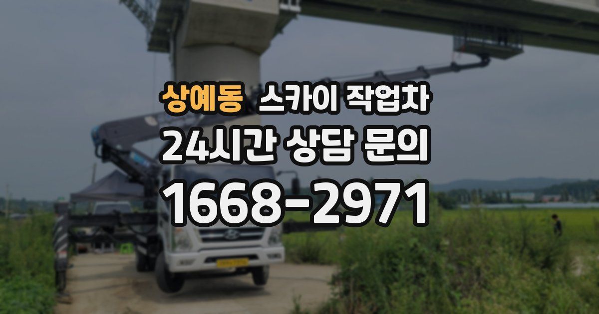 상예동 스카이 작업차