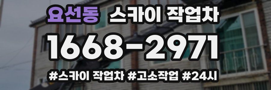 요선동 스카이 작업차