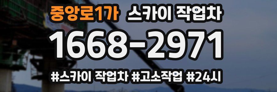 중앙로1가 스카이 작업차