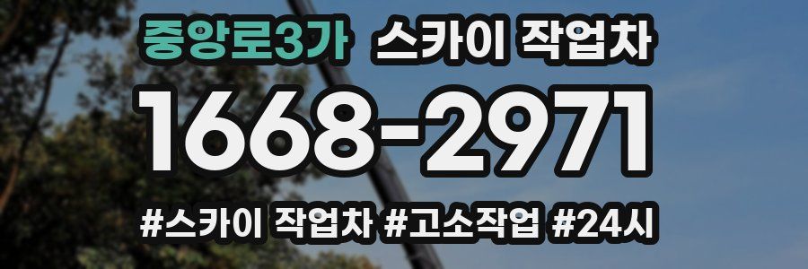 중앙로3가 스카이 작업차