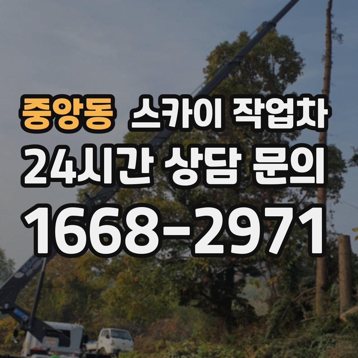 중앙동 스카이 작업차