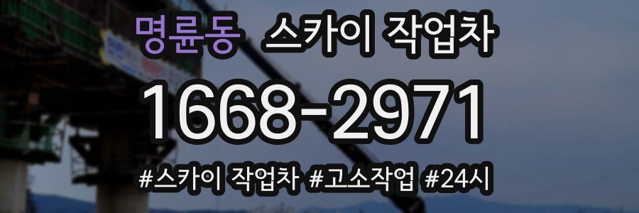 명륜동 스카이 작업차