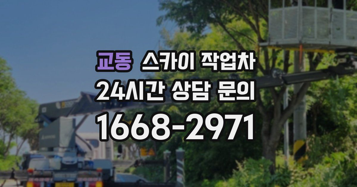 교동 스카이 작업차