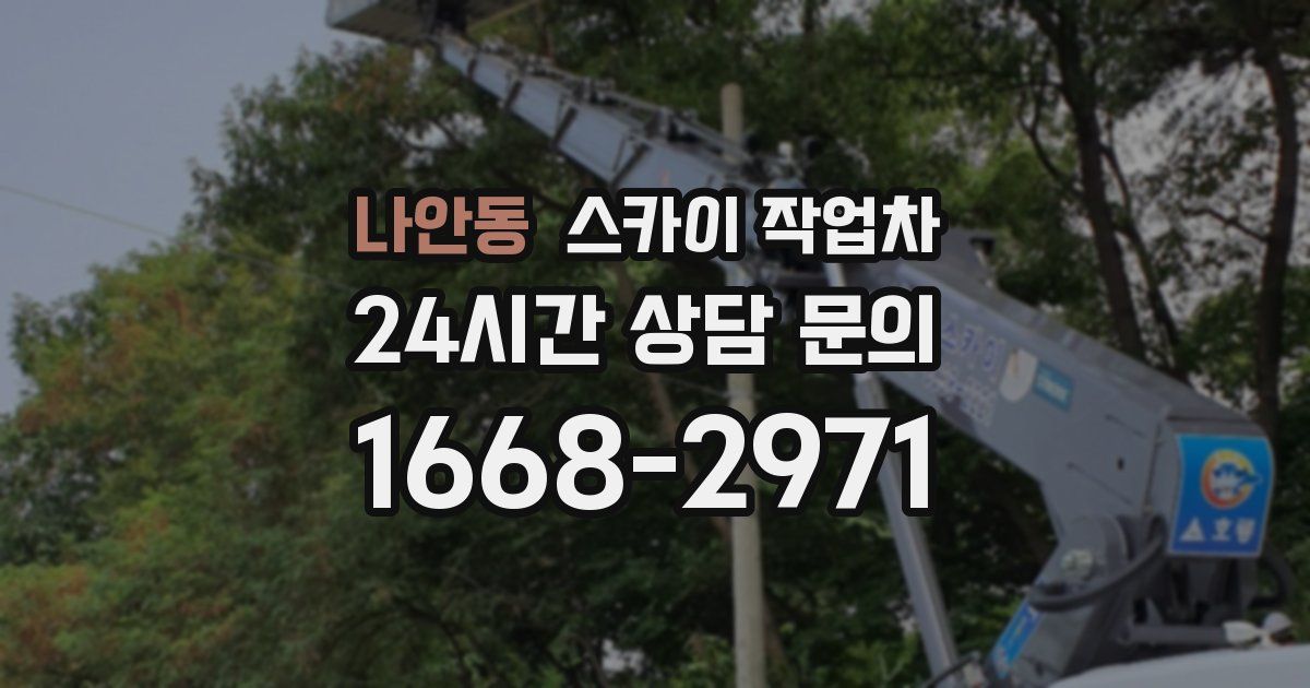 나안동 스카이 작업차