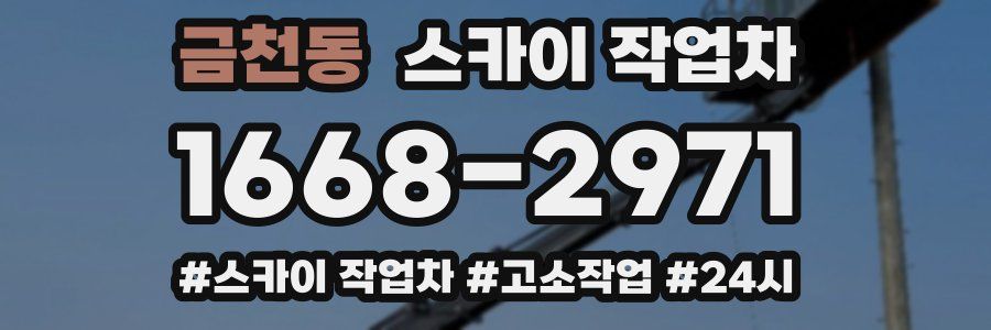 금천동 스카이 작업차