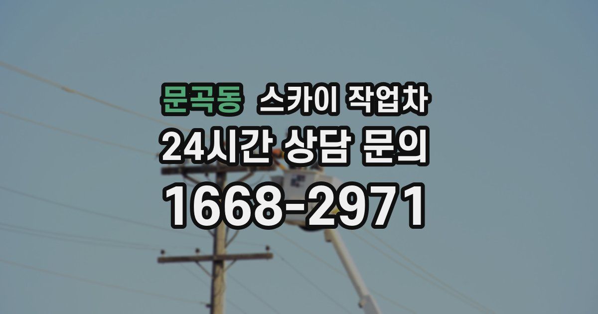 문곡동 스카이 작업차