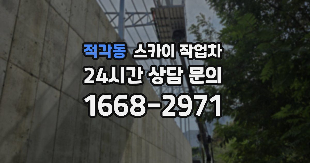 적각동 스카이 작업차