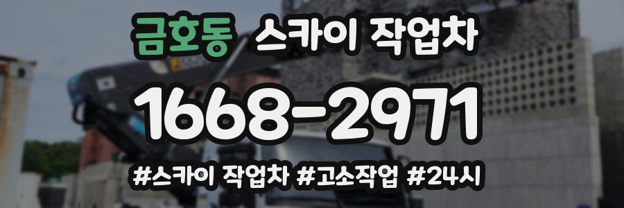 금호동 스카이 작업차