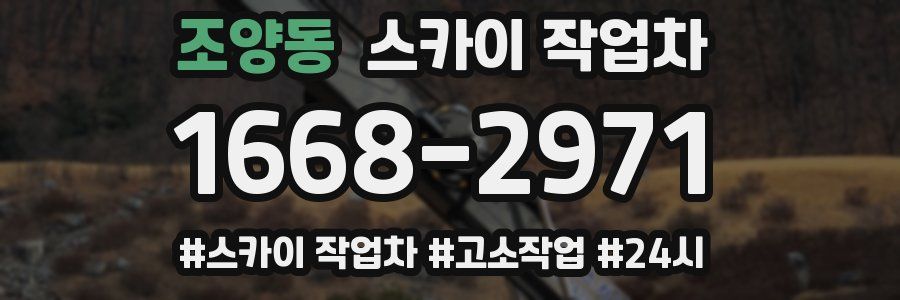 조양동 스카이 작업차