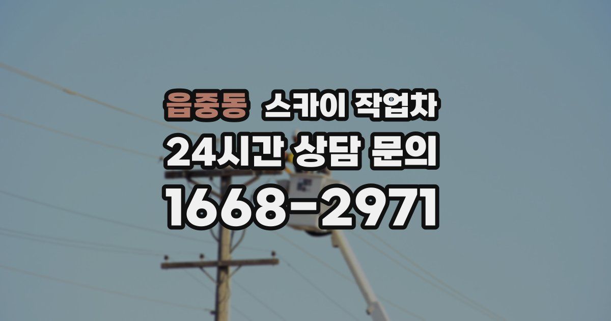 읍중동 스카이 작업차