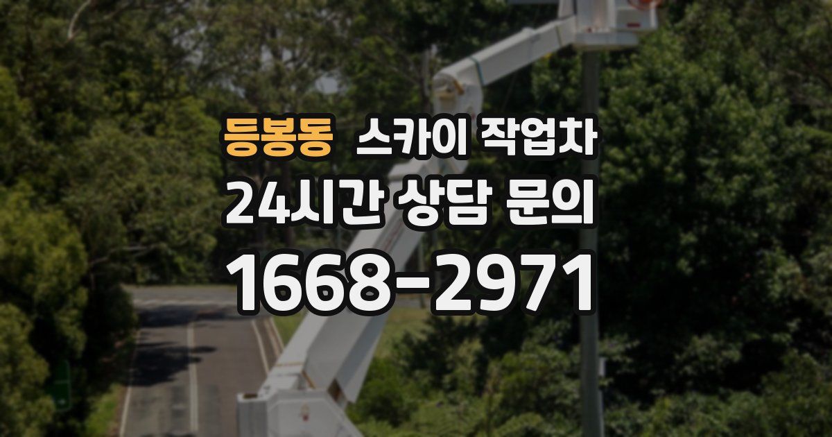 등봉동 스카이 작업차