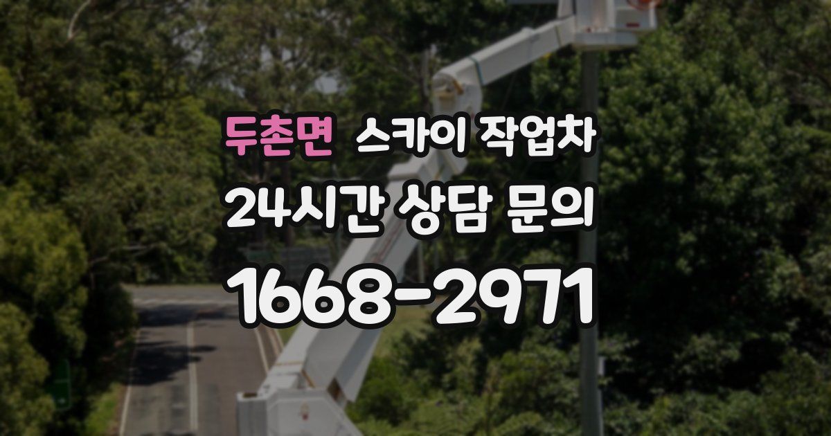 두촌면 스카이 작업차