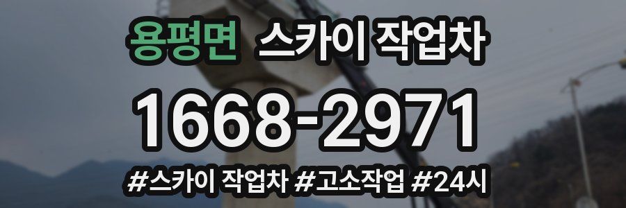 용평면 스카이 작업차