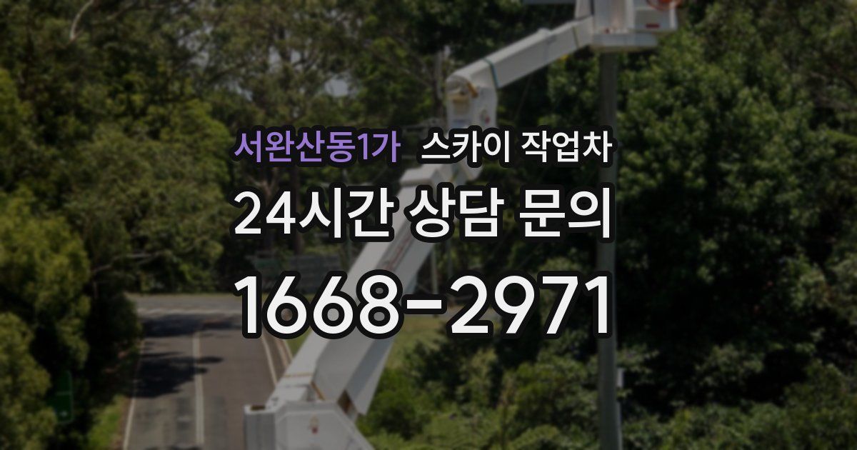서완산동1가 스카이 작업차