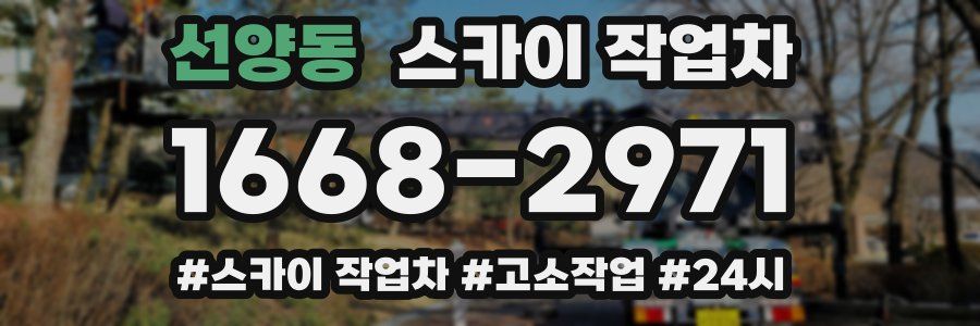 선양동 스카이 작업차