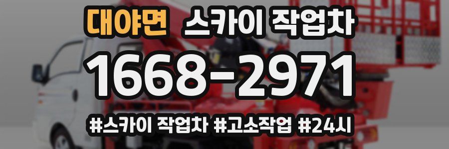 대야면 스카이 작업차