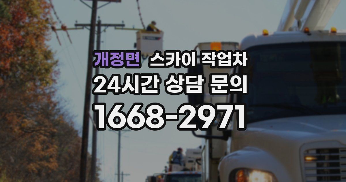 개정면 스카이 작업차