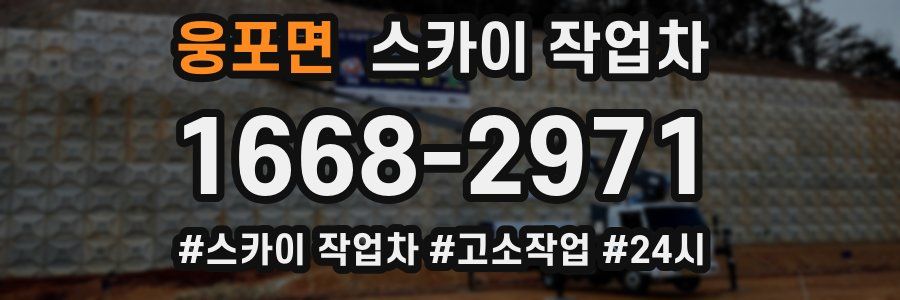 웅포면 스카이 작업차