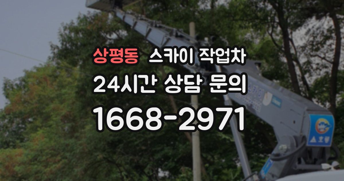 상평동 스카이 작업차