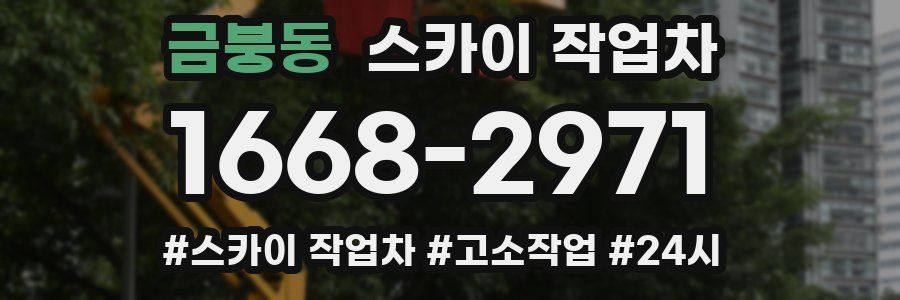 금붕동 스카이 작업차