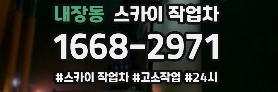 내장동 스카이 작업차