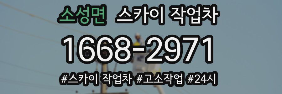 소성면 스카이 작업차