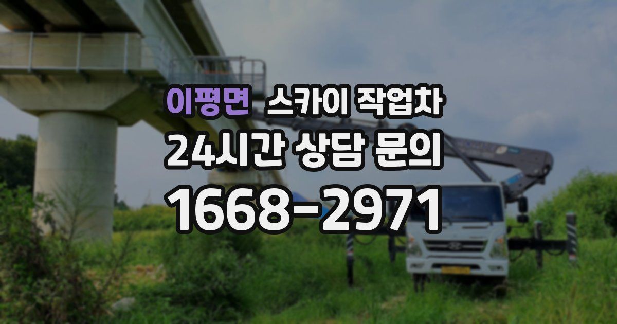 이평면 스카이 작업차