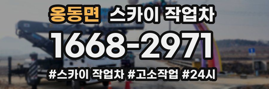 옹동면 스카이 작업차