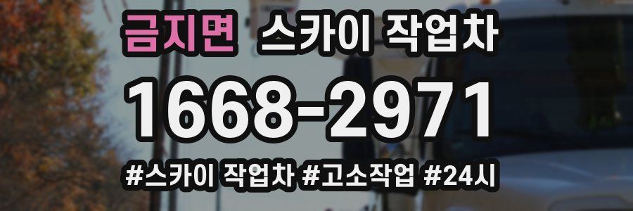 금지면 스카이 작업차