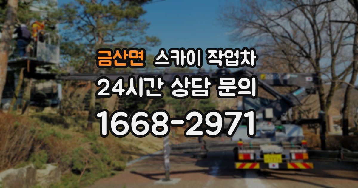 금산면 스카이 작업차