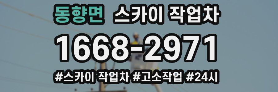 동향면 스카이 작업차