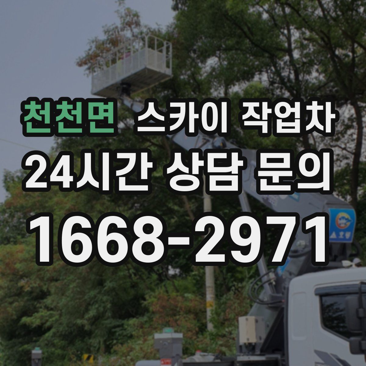 천천면 스카이 작업차