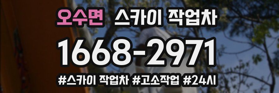 오수면 스카이 작업차