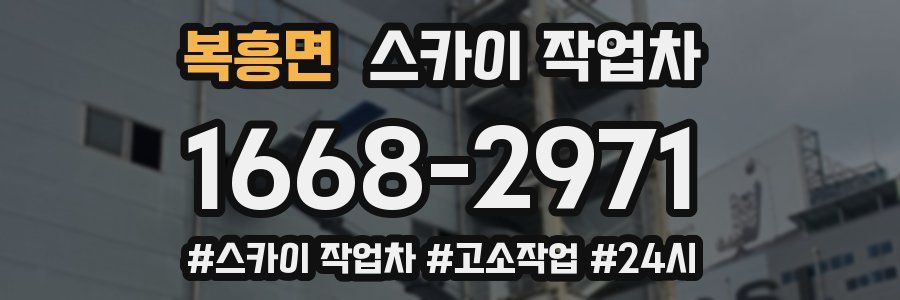 복흥면 스카이 작업차